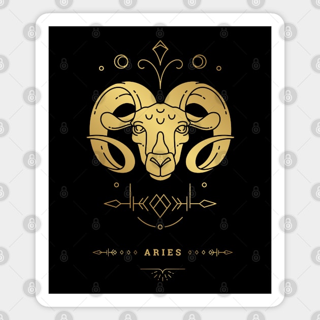 Aries - Aries Zodiac Birthday Magnet by Kudostees